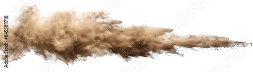 sandstorm sand dust cloud flying small particles isolated on a transparent background