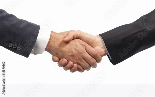 Professional Handshake Against White Background