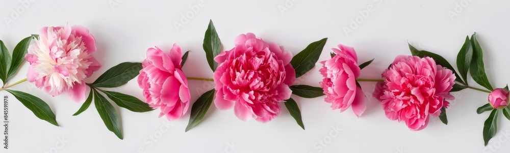 Set of Beautiful Peony Flowers on White Background
Set of Beautiful Peony Flowers on White Background