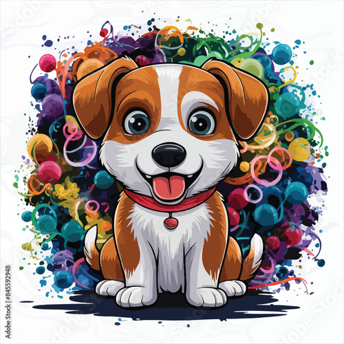 cartoon style cute dog vector image1 photo