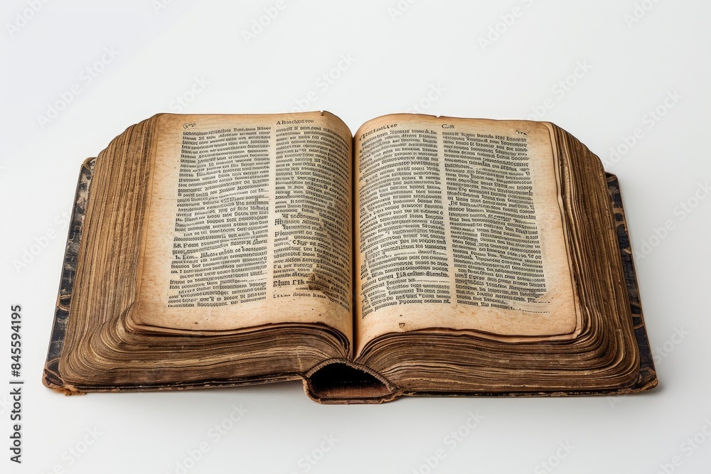 Fototapeta premium Linguistic Landscape: White Background Dictionary Photography