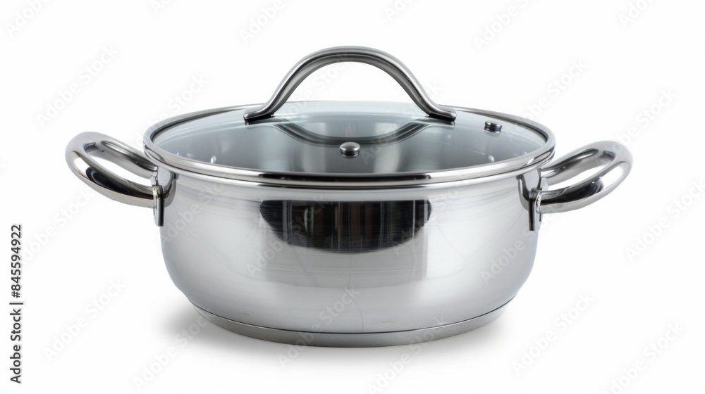 Stainless steel pot isolated on white background Stainless steel pot isolated on white background