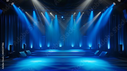 stage view for corporate conference or celebration. 3d rendering. 3d illustration.