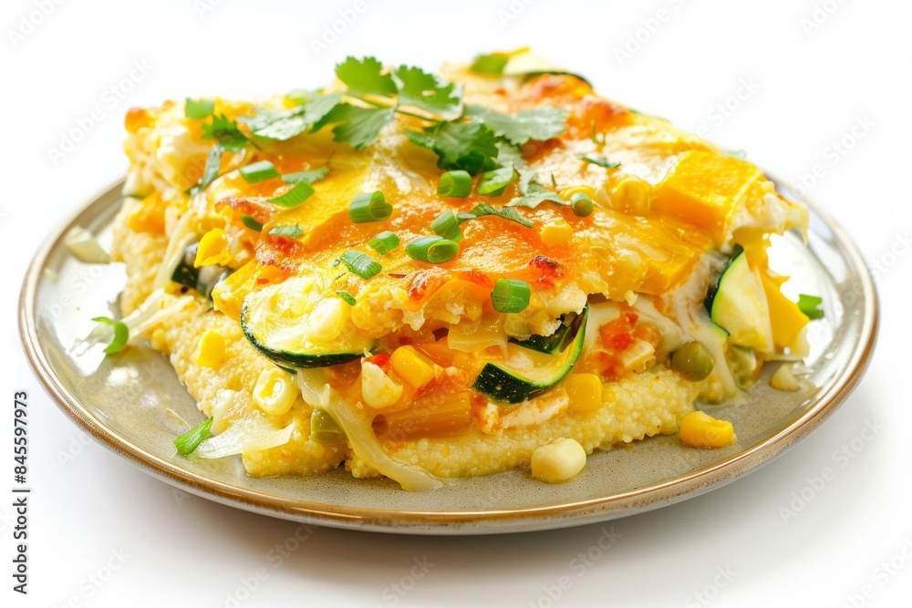 Creamy Polenta and Cheese Calabacitas Casserole Creamy Polenta and Cheese Calabacitas Casserole