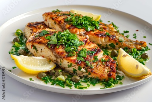 Luscious Caesar-Inspired Roasted Striped Bass with Tangy Garlic Sauce