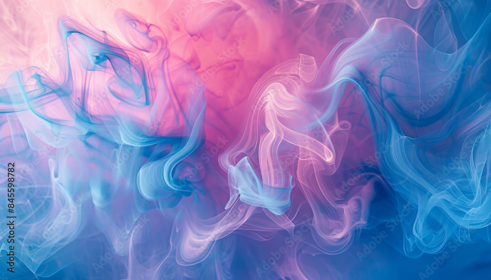 A colorful smokey background with blue and pink tones A colorful smokey background with blue and pink tones