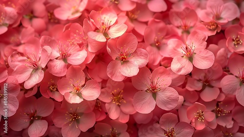   Spring blossom carpet on a solid background