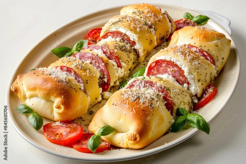 Irresistible Calzone Rolls with Salami and Fresh Basil Irresistible Calzone Rolls with Salami and Fresh Basil