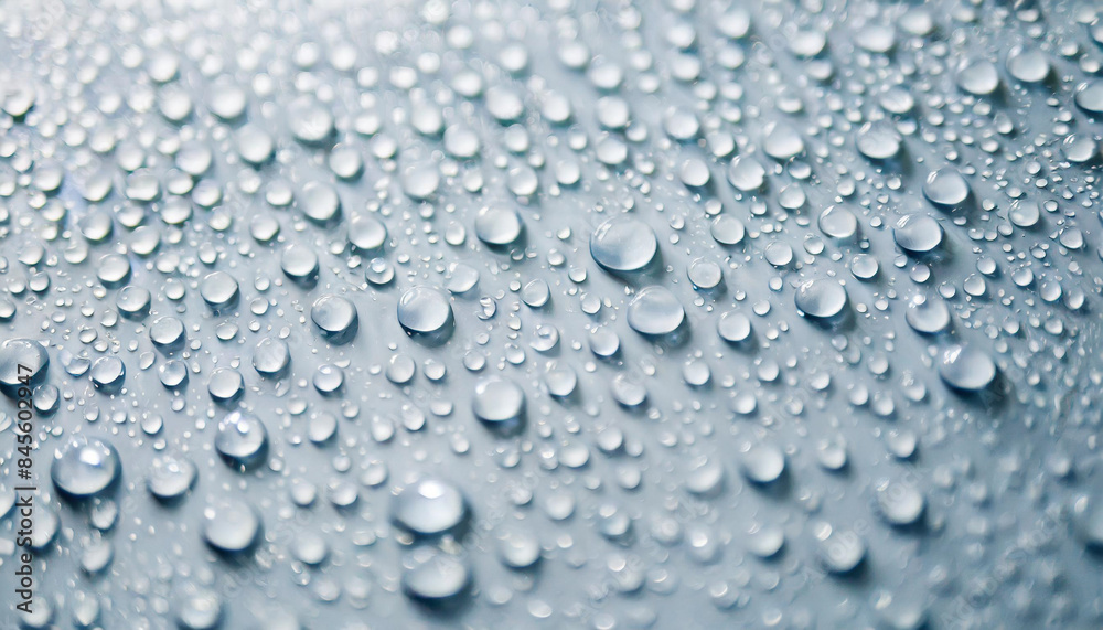 Fototapeta premium water droplets on a white background, showcasing their clarity and simplicity. Each droplet is perfectly formed, emphasizing purity, freshness, and the natural beauty of water