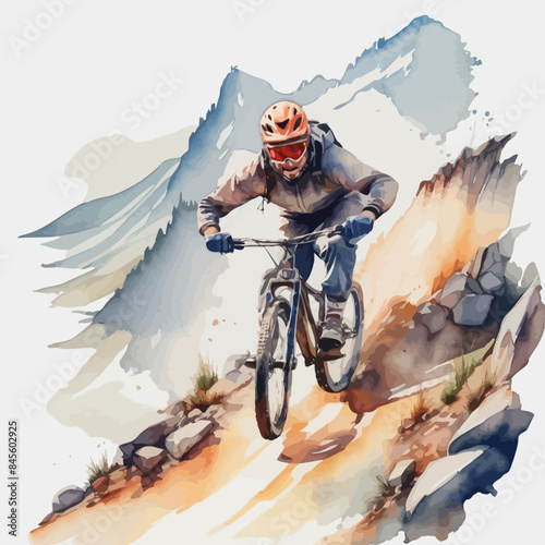 Downhill Ilustration Design Very Cool
