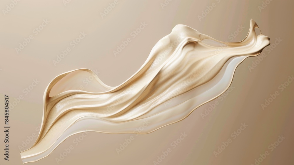 Abstract Beige Fabric Wave, Generative AI Abstract Beige Fabric Wave, Generative AI