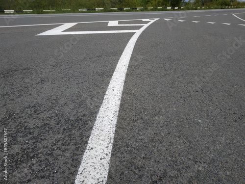 Wallpaper Mural Road markings. White on gray and black. Abstract drawing art Torontodigital.ca