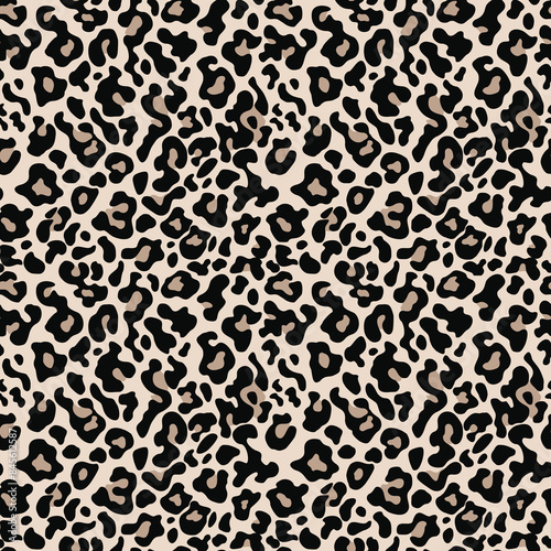 
Seamless leopard print vector. Fashionable background for fabric, paper, clothing. Animal design on textiles