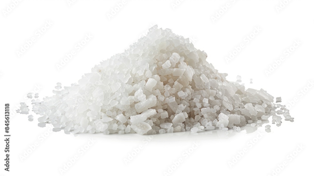 Pile of sea salt separated on a white background Pile of sea salt separated on a white background