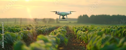 Drone Monitoring Crops in F...