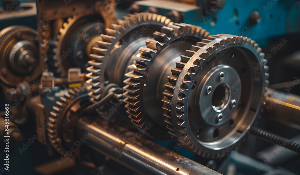Close-up mechanical gears