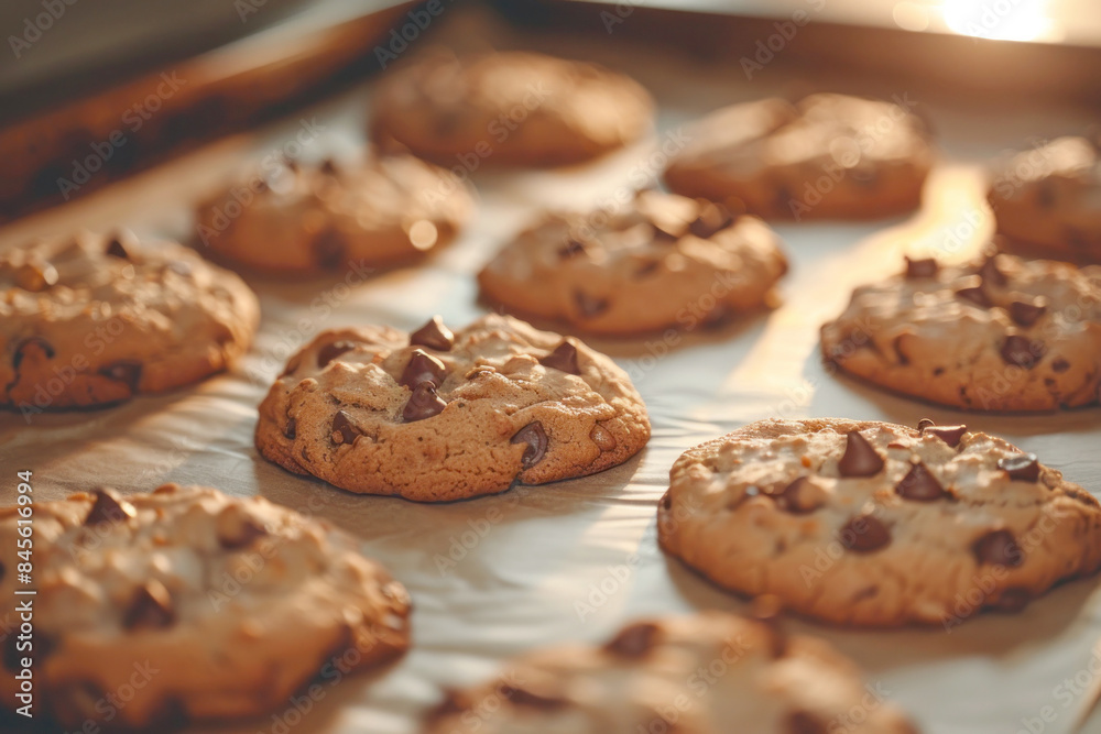 Freshly Baked Pseudocereal Grain Cookies with Chocolate Chips Freshly Baked Pseudocereal Grain Cookies with Chocolate Chips