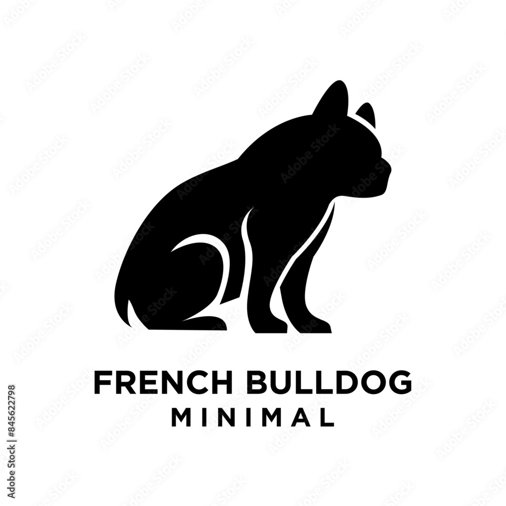 French bulldog Logo icon design illustration template French bulldog Logo icon design illustration template
