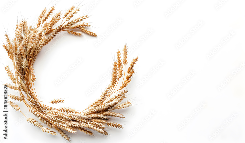 Wheat ears on a white background Wheat ears on a white background