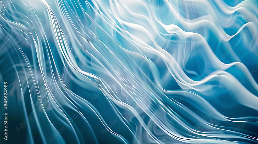 Dynamic Fluid Waves in Blue