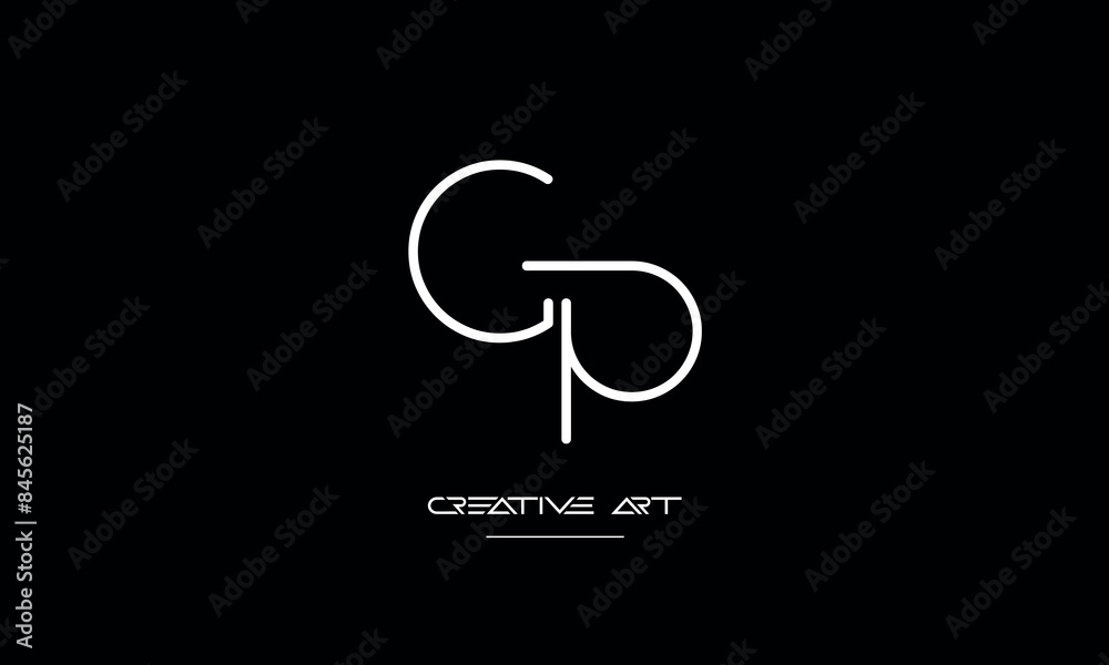 GP, PG, G, P abstract letters logo monogram GP, PG, G, P abstract letters logo monogram