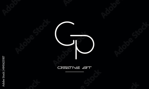 GP, PG, G, P abstract letters logo monogram