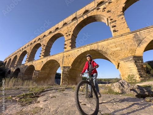 senior woman mountainbiking...