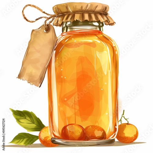 jar of orange jelly