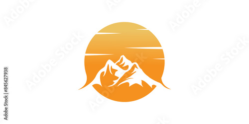 Mountain and adventure logo design vector with illustration premium concept idea