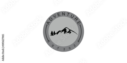 Mountain and adventure logo design vector with illustration premium concept idea
