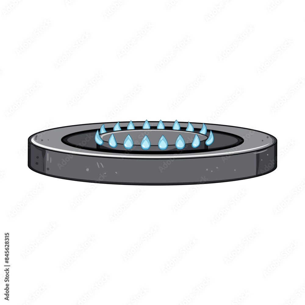 Fototapeta premium cooker stove burner cartoon. natural propane, hob home, view cooking cooker stove burner sign. isolated symbol vector illustration