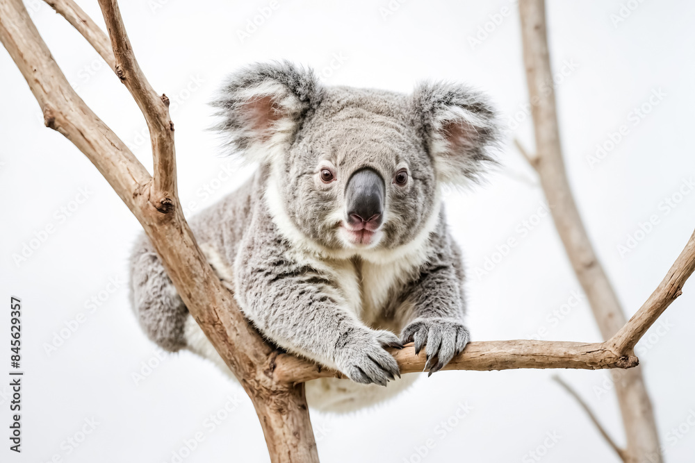 Obraz premium Koala Bear Hanging On Tree Branch