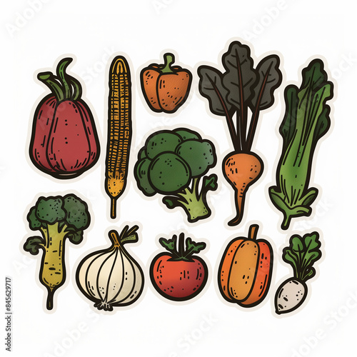 set of vegetables
