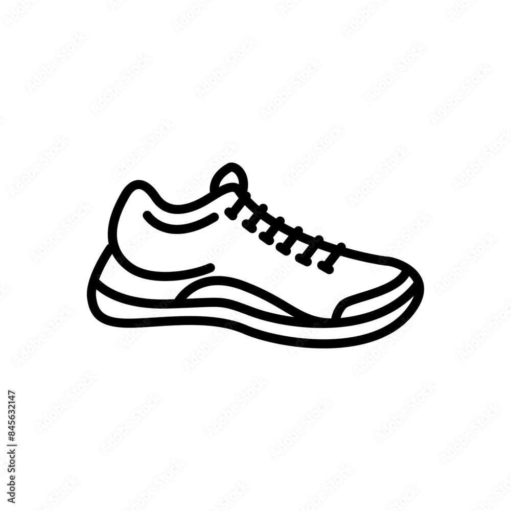 running shoes, line icon, isolated background running shoes, line icon, isolated background