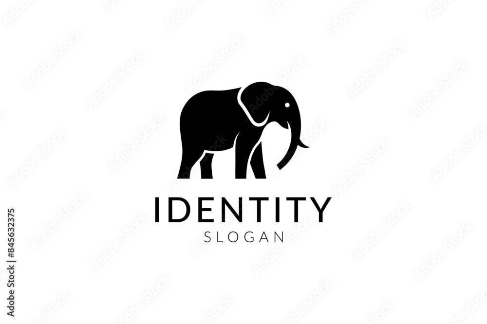 Elephant modern logo black and white Elephant modern logo black and white