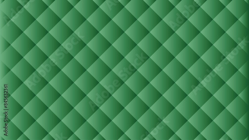 Tessellated green diamond pattern creating a 3D optical illusion for dynamic backgrounds Design.