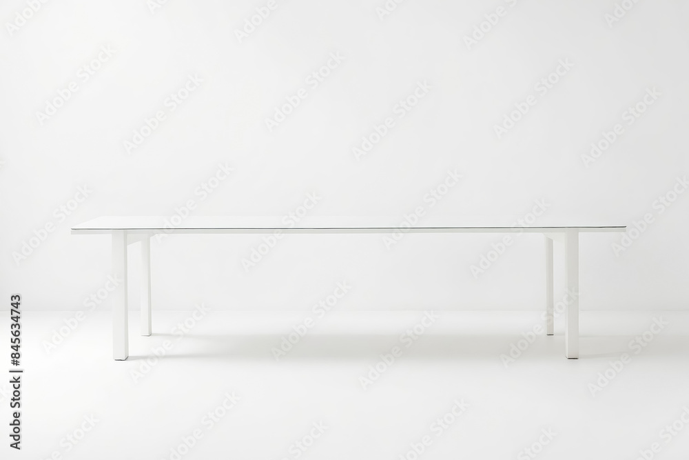 White Table on White Background White Table on White Background
