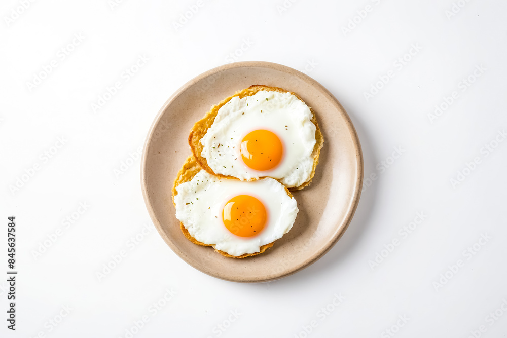 Two Fried Eggs on a Plate