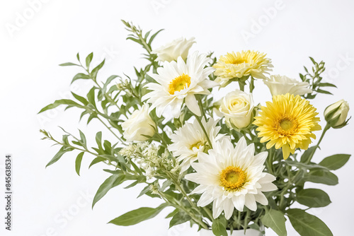 Bouquet of White and Yellow Flowers