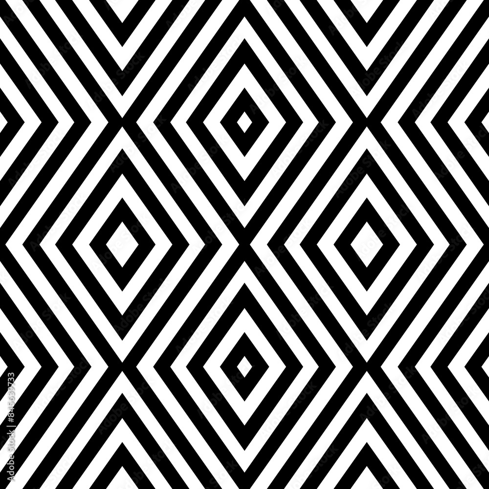 Seamless pattern with Seamless pattern with rhombus motifs in black and white Seamless pattern with Seamless pattern with rhombus motifs in black and white