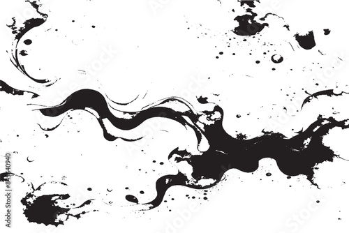 Isolated Liquid Splash on White Background with Pale Gray Water