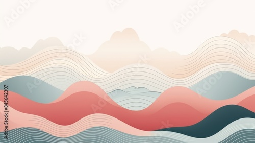 illustration of mountains background