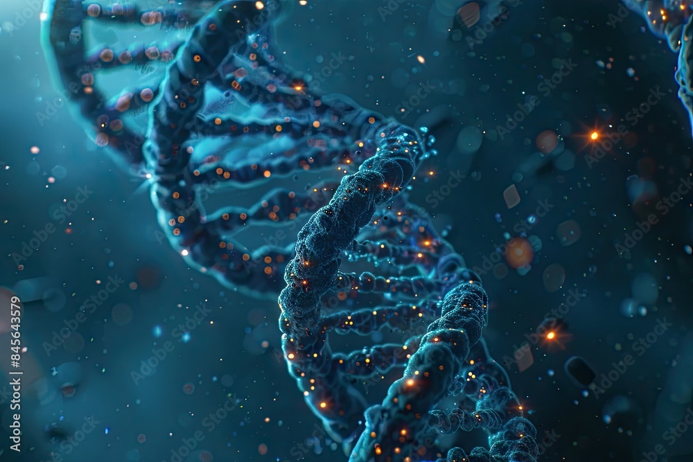 3d helix chromosome or Dna structure technology science background. 3d render illustration 3d helix chromosome or Dna structure technology science background. 3d render illustration