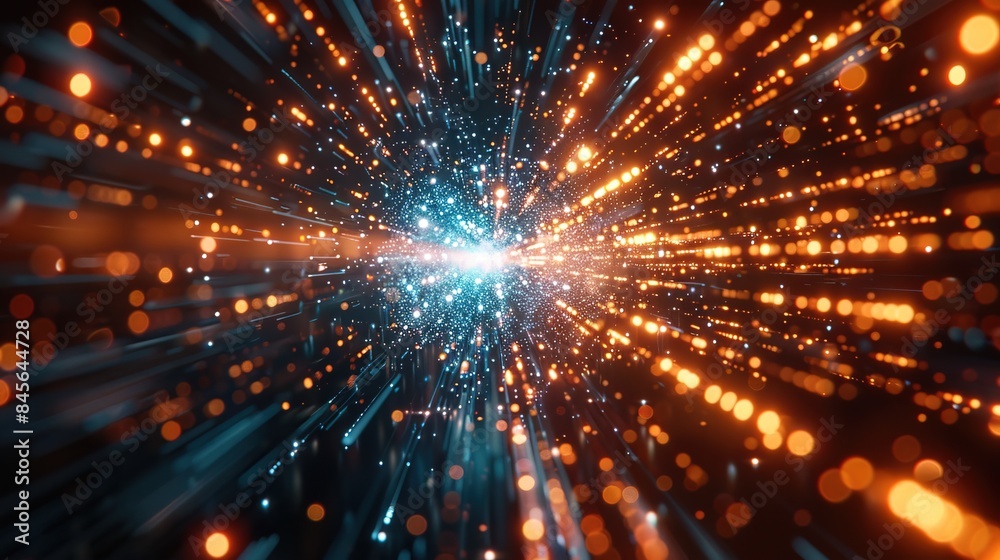 Data connection speed lines generative ai technology abstract background 