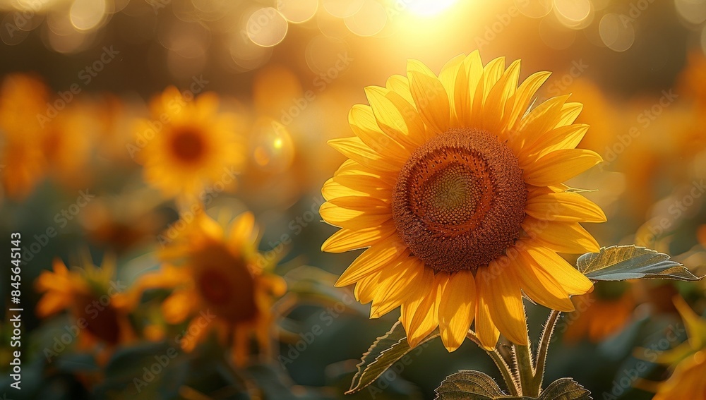 Beautiful sunflowers in a field on a beautiful summer day Beautiful sunflowers in a field on a beautiful summer day