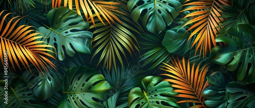 Fresh exotic jungle backgro...
