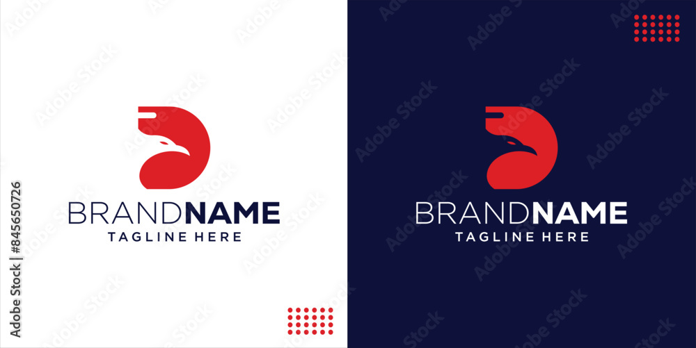 Creative Logo of the Letter D and Eagle Head, Design Inspiration ...
