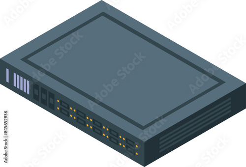 Network switch routing internet traffic on light background