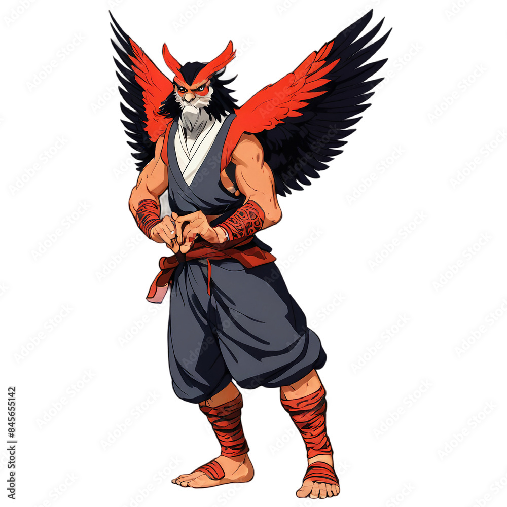 Fototapeta premium illustration of a person with a sword