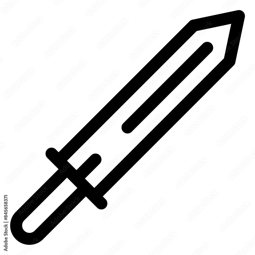 sword line icon vector illustration isolated on white background sword line icon vector illustration isolated on white background